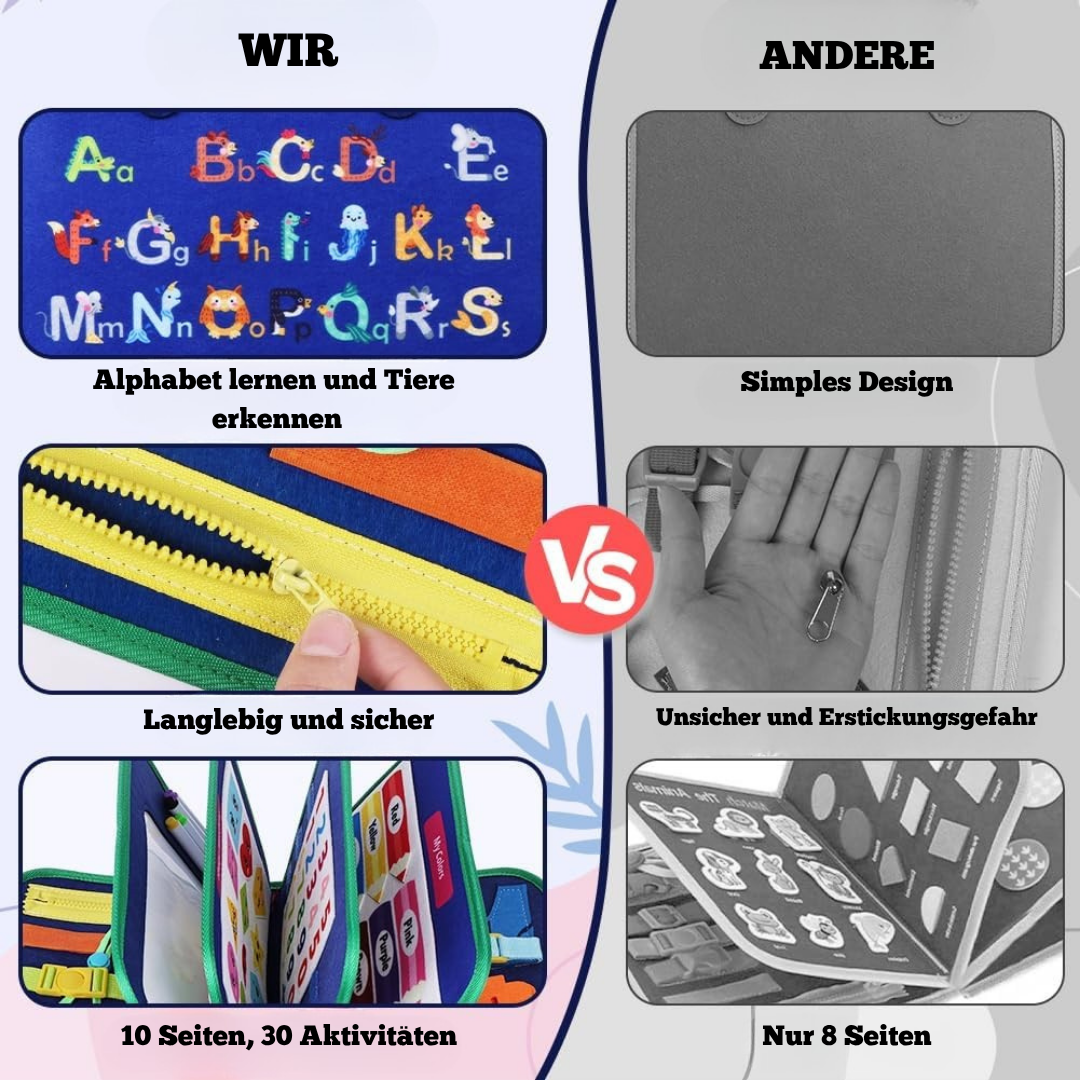 Montessori Busy Board – Lernspielzeug zur Förderung von Feinmotorik