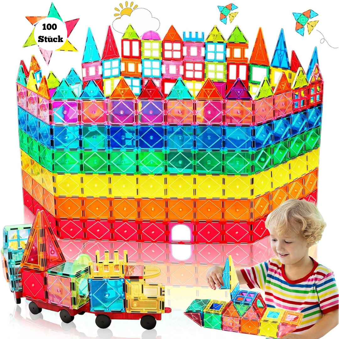 Magnetische Bausteine – Montessori Lernspielzeug für kreative Konstruktionen