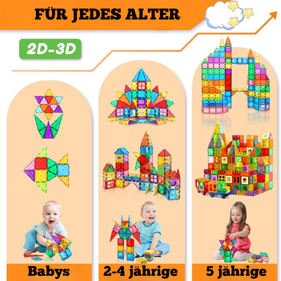 Magnetische Bausteine – Montessori Lernspielzeug für kreative Konstruktionen