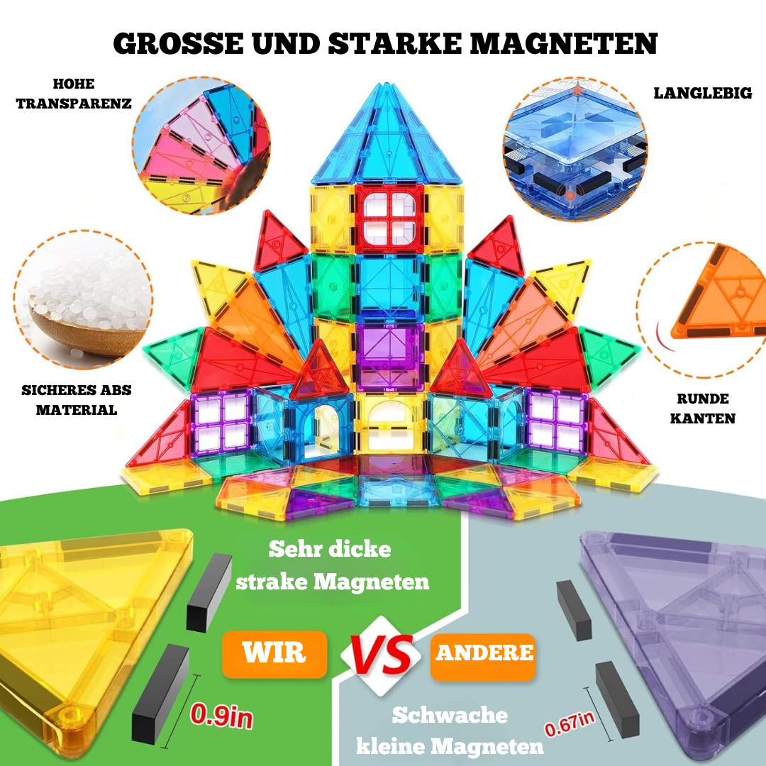 Magnetische Bausteine – Montessori Lernspielzeug für kreative Konstruktionen