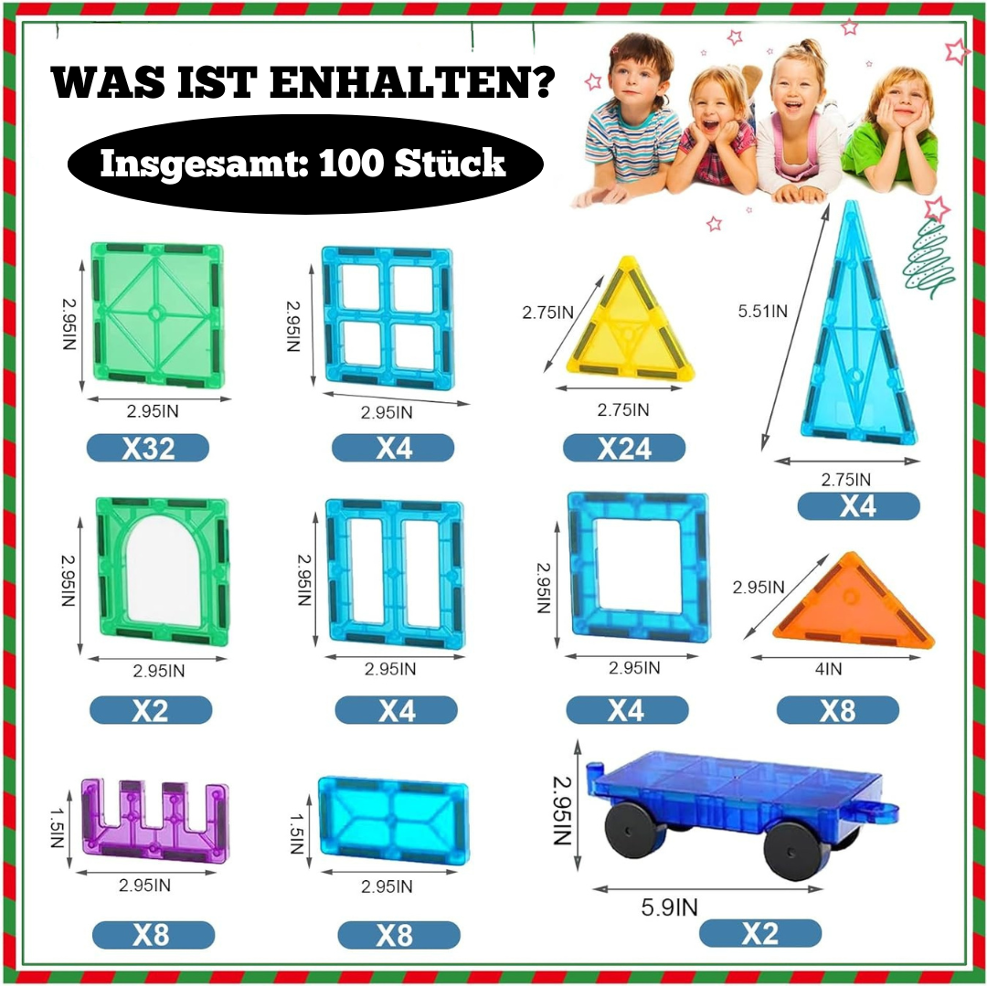 Magnetische Bausteine – Montessori Lernspielzeug für kreative Konstruktionen