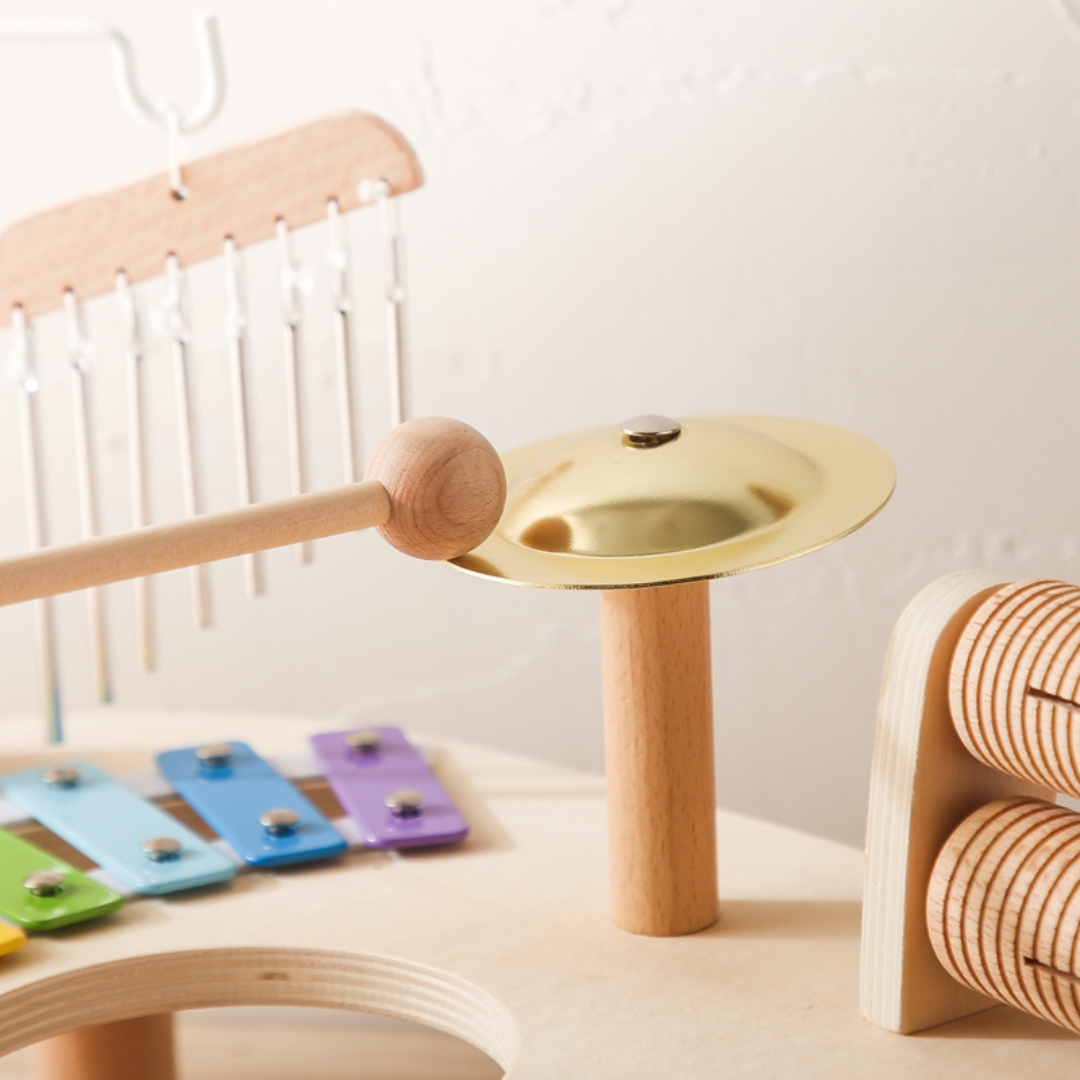 Holz Musik-Aktivitätstisch – Montessori Lernspielzeug für Kinder ab 3 Jahren