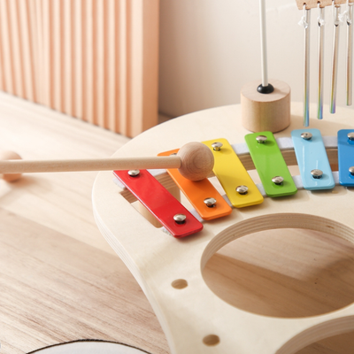 Holz Musik-Aktivitätstisch – Montessori Lernspielzeug für Kinder ab 3 Jahren