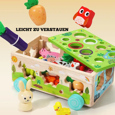Holz Steckspiel Karotten – Montessori Lernspielzeug für Kinder ab 1 Jahr