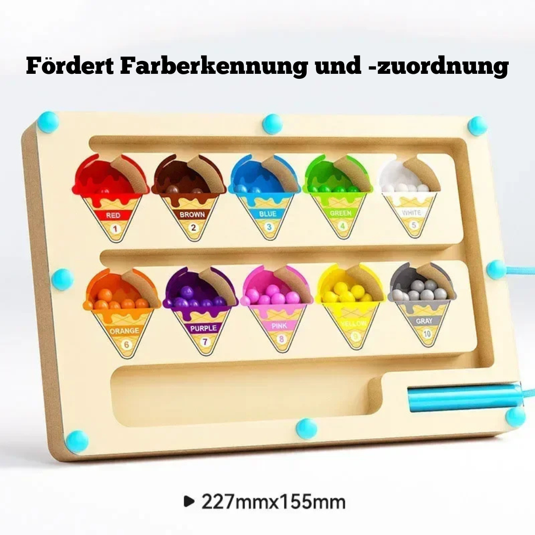 Holz Farbsortierspiel – Montessori Lernspielzeug für Kinder ab 3 Jahren