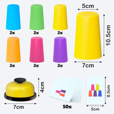 Holz Stapelspiel Farben – Montessori Lernspielzeug für Kinder ab 3 Jahren