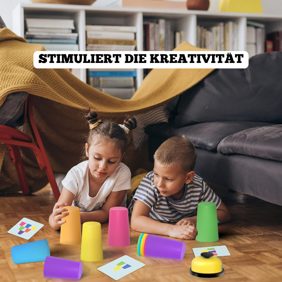 Holz Stapelspiel Farben – Montessori Lernspielzeug für Kinder ab 3 Jahren