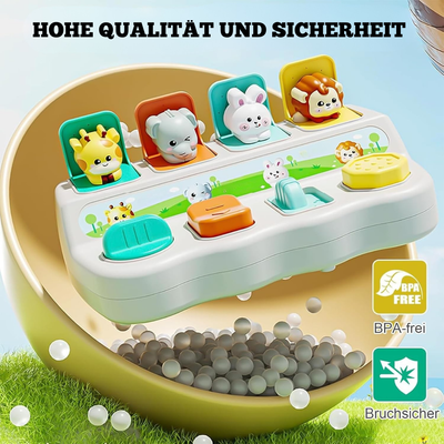 Holz Pop-up Tierspielzeug – Montessori Lernspielzeug für logische und motorische Fähigkeiten
