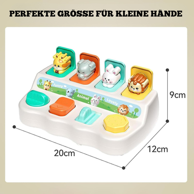 Holz Pop-up Tierspielzeug – Montessori Lernspielzeug für logische und motorische Fähigkeiten