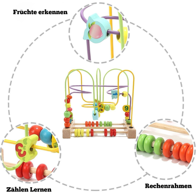 Holz Achterbahn Bead Maze – Montessori Lernspielzeug