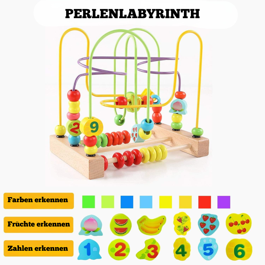 Holz Achterbahn Bead Maze – Montessori Lernspielzeug
