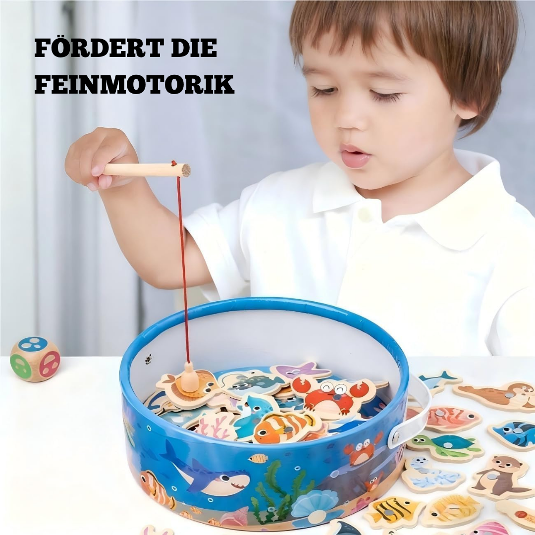 Holz Angeln Spielzeug – Montessori Lernspielzeug für Kinder ab 3 Jahren