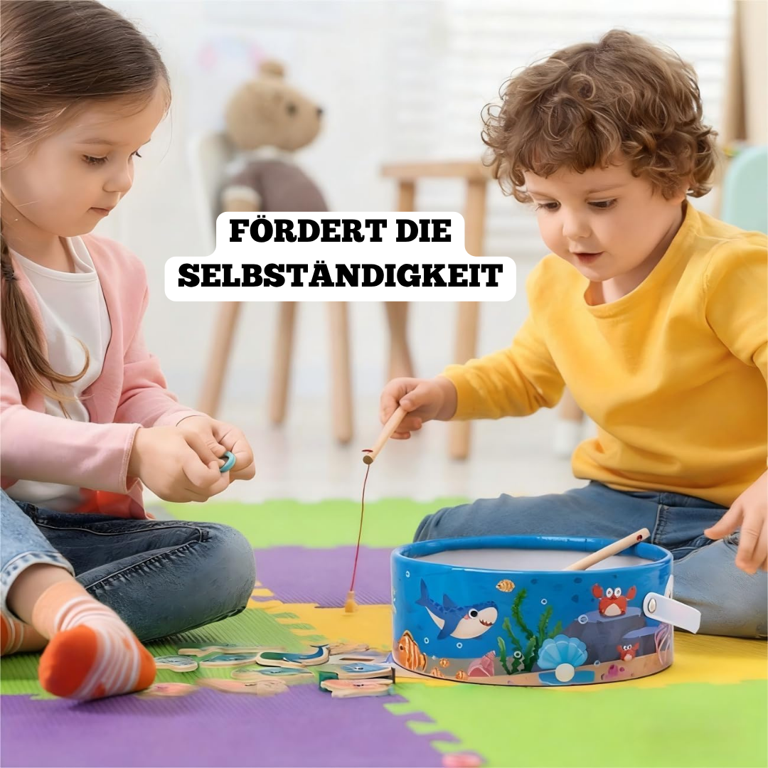 Holz Angeln Spielzeug – Montessori Lernspielzeug für Kinder ab 3 Jahren