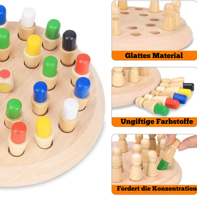 Holz Puzzle Spielzeug mit Schachfiguren – Montessori Lernspielzeug für Kinder