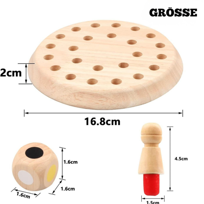 Holz Puzzle Spielzeug mit Schachfiguren – Montessori Lernspielzeug für Kinder