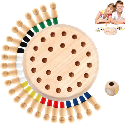 Holz Puzzle Spielzeug mit Schachfiguren – Montessori Lernspielzeug für Kinder