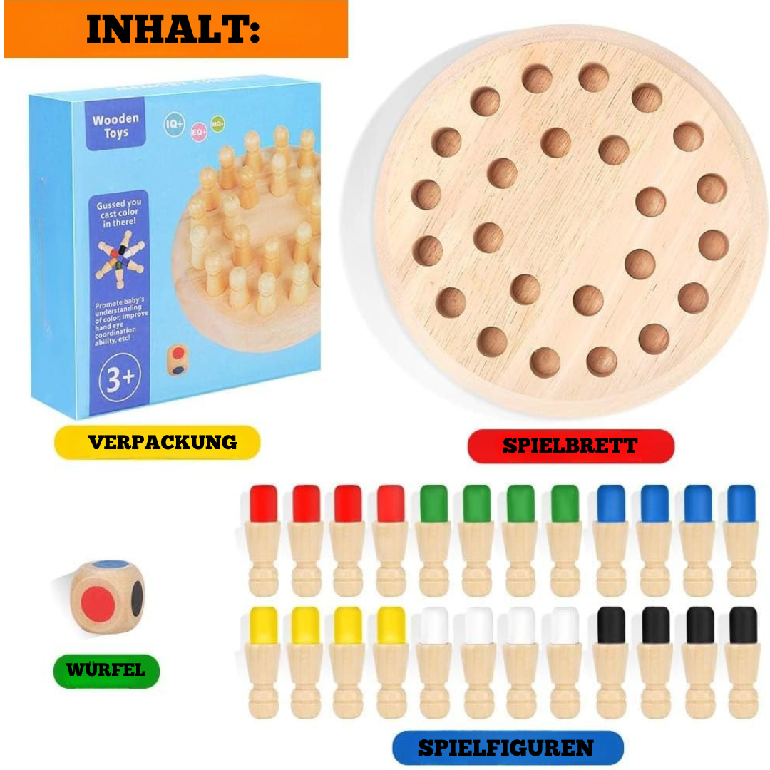 Holz Puzzle Spielzeug mit Schachfiguren – Montessori Lernspielzeug für Kinder