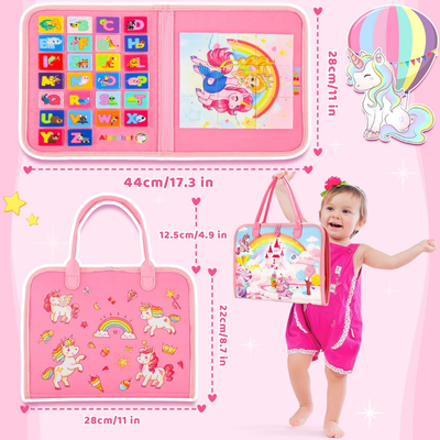 Aktivitätenboard 7-in-1 für Motorik – Montessori Lernspielzeug für 1-4 Jahre