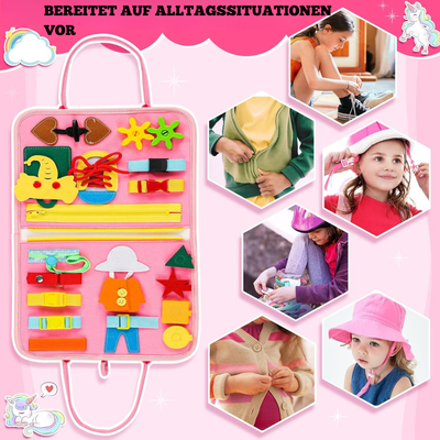 Aktivitätenboard 7-in-1 für Motorik – Montessori Lernspielzeug für 1-4 Jahre