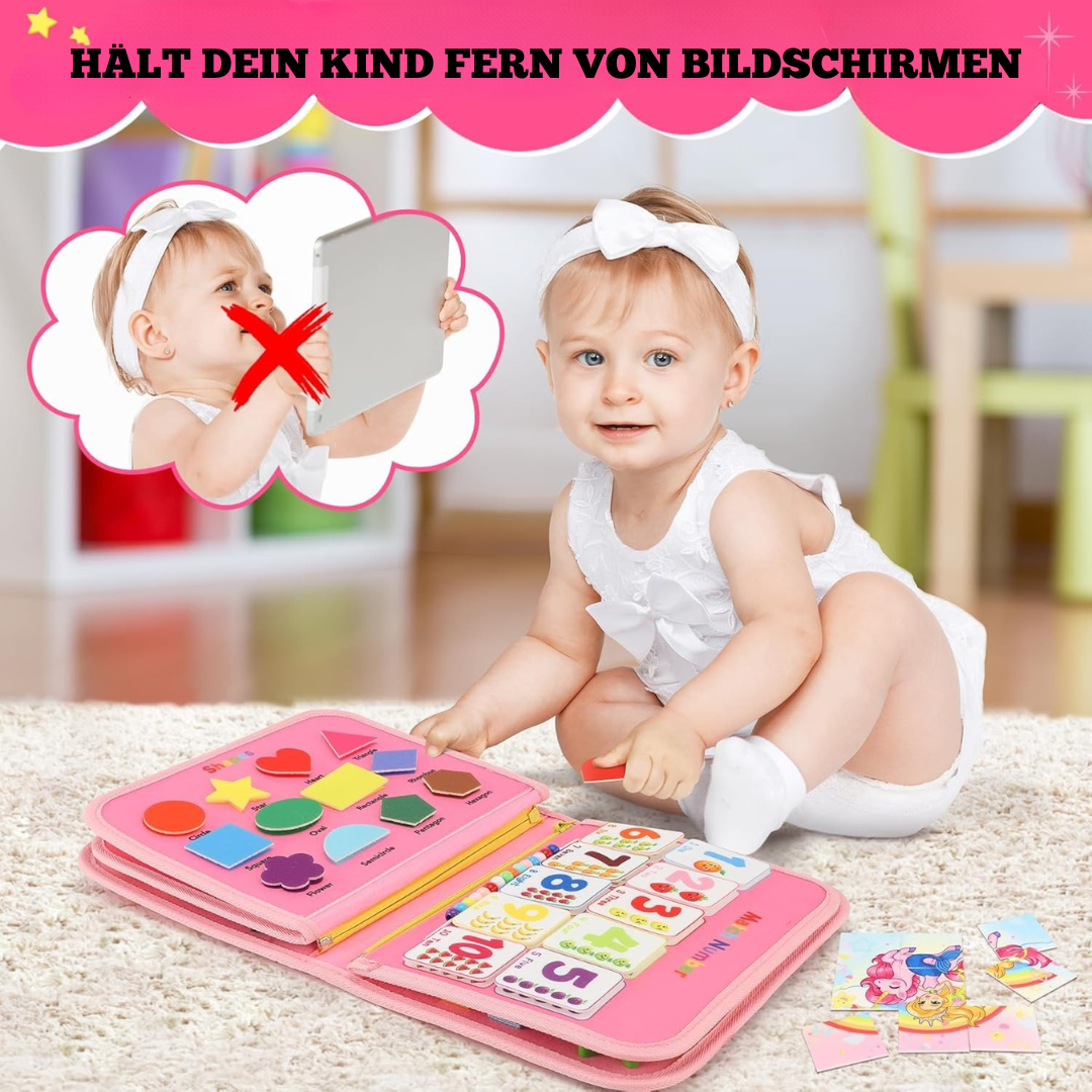 Aktivitätenboard 7-in-1 für Motorik – Montessori Lernspielzeug für 1-4 Jahre