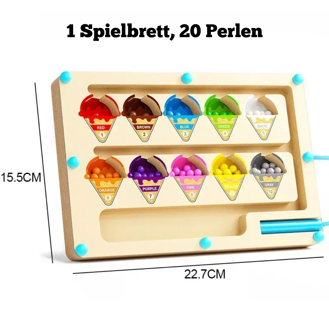 Holz Farbsortierspiel – Montessori Lernspielzeug für Kinder ab 3 Jahren