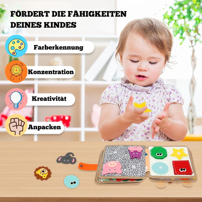 Giraffen-Spielbrett aus Filz – Montessori Lernspielzeug für Kinder ab 1 Jahr