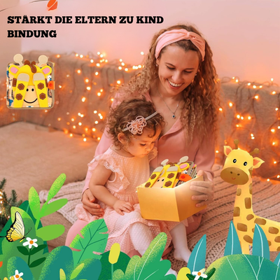 Giraffen-Spielbrett aus Filz – Montessori Lernspielzeug für Kinder ab 1 Jahr