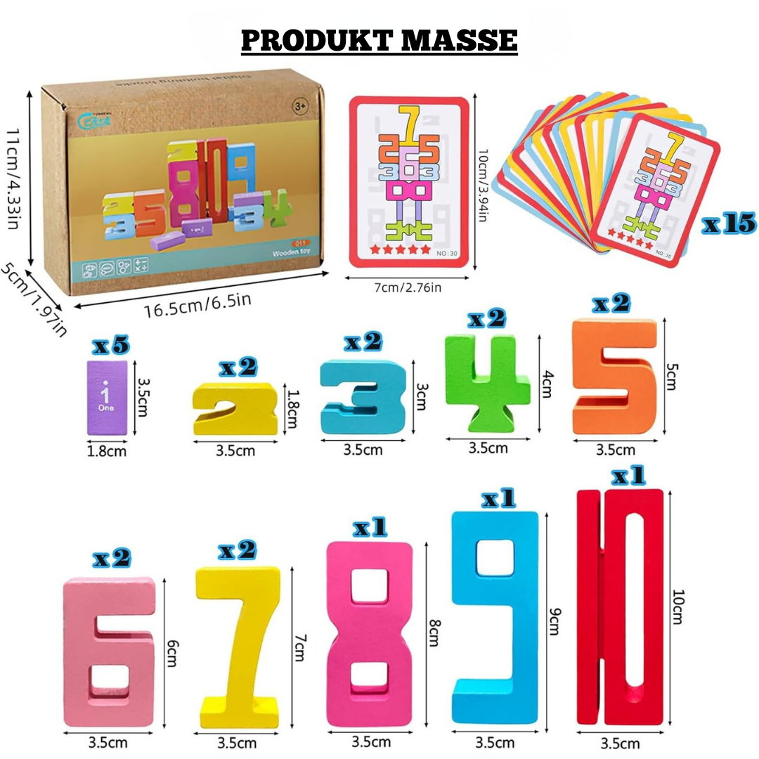 Holz Lernspielzeug Puzzles und Stapelspiel – Montessori Spielzeug für 3-Jährige