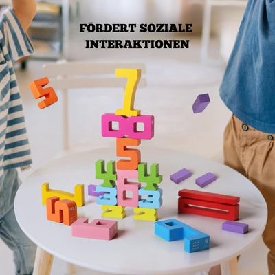 Holz Lernspielzeug Puzzles und Stapelspiel – Montessori Spielzeug für 3-Jährige