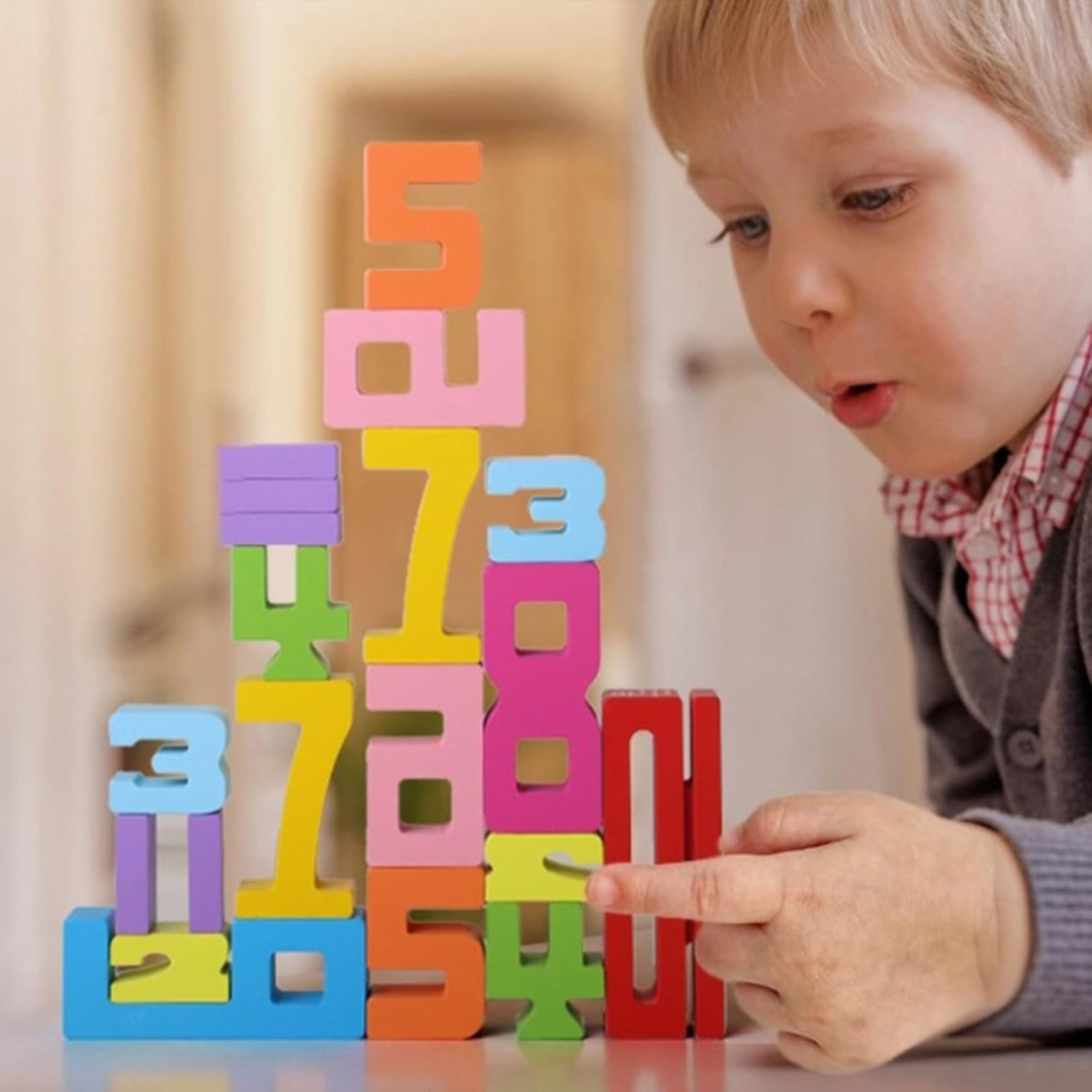 Holz Lernspielzeug Puzzles und Stapelspiel – Montessori Spielzeug für 3-Jährige