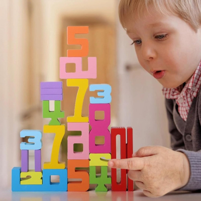 Holz Lernspielzeug Puzzles und Stapelspiel – Montessori Spielzeug für 3-Jährige