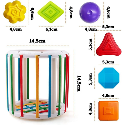 Buntes Sortierspiel – Montessori Motorikspielzeug für Kleinkinder