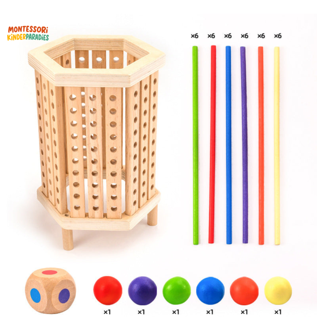 Farblearn-Turm – Montessori Lernspielzeug zur Farben- und Formenerkennung