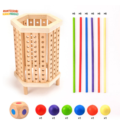 Farblearn-Turm – Montessori Lernspielzeug zur Farben- und Formenerkennung