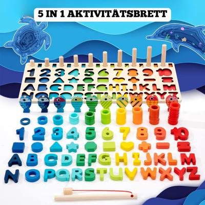 Holz Lernspielzeug Mathe und Farben – Montessori Spielzeug für 3-Jährige