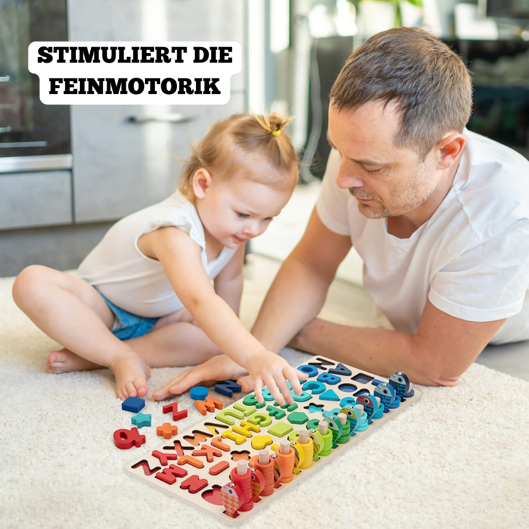 Holz Lernspielzeug Mathe und Farben – Montessori Spielzeug für 3-Jährige