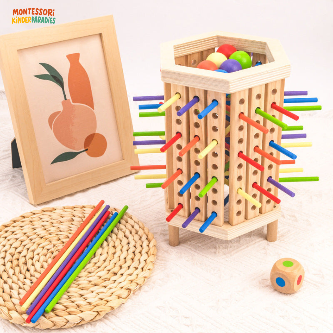 Farblearn-Turm – Montessori Lernspielzeug zur Farben- und Formenerkennung