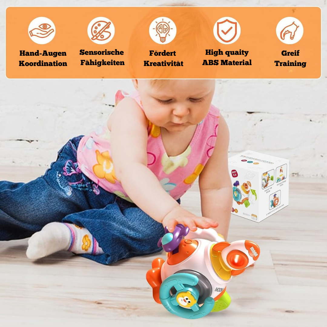 Montessori Busy Board Würfel – 10-in-1 Motorikspielzeug für Kleinkinder ab 18 Monaten
