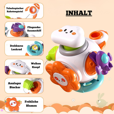 Montessori Busy Board Würfel – 10-in-1 Motorikspielzeug für Kleinkinder ab 18 Monaten