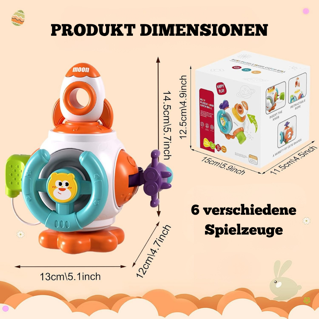 Montessori Busy Board Würfel – 10-in-1 Motorikspielzeug für Kleinkinder ab 18 Monaten