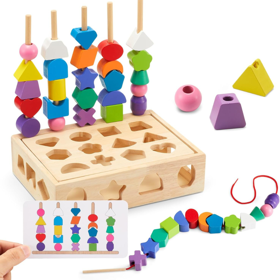 Holzpuzzle Farben und Formen – Montessori Lernspielzeug für Kinder