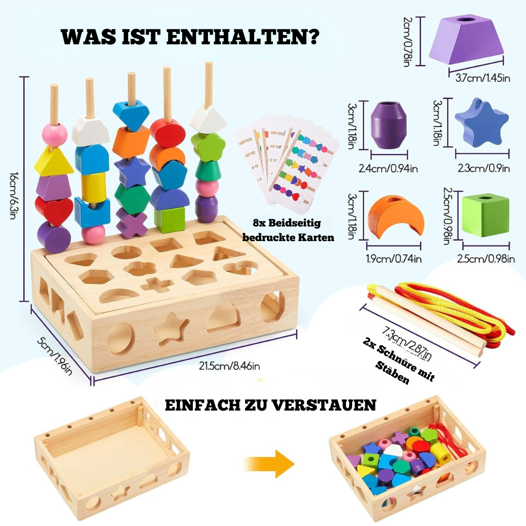 Holzpuzzle Farben und Formen – Montessori Lernspielzeug für Kinder