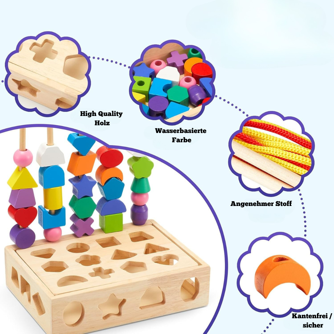 Holzpuzzle Farben und Formen – Montessori Lernspielzeug für Kinder
