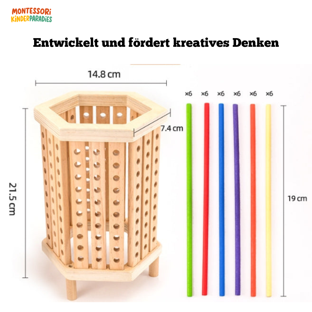 Farblearn-Turm – Montessori Lernspielzeug zur Farben- und Formenerkennung