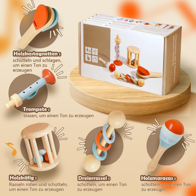 Musikinstrumente Set für musikalische Früherziehung – Montessori Spielzeug