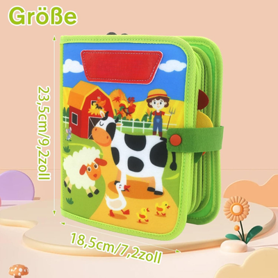 Interaktives Kinderbuch Farmtiere – Montessori Lernbuch für Kinder ab 1 Jahr