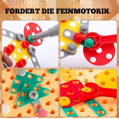 Bären Spielzeugkiste für kleine Handwerker – Montessori Kreativspielzeug