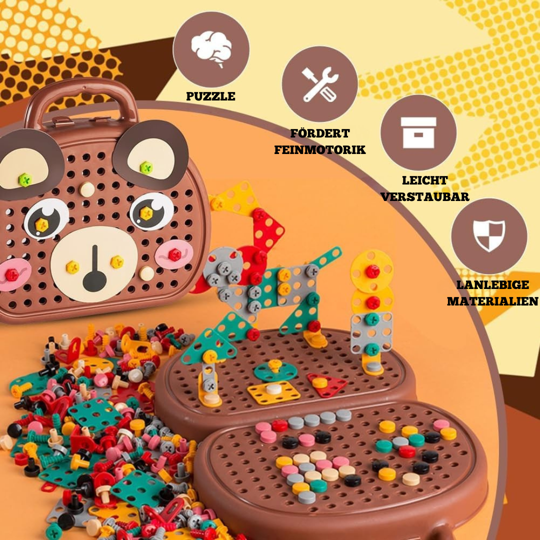 Bären Spielzeugkiste für kleine Handwerker – Montessori Kreativspielzeug