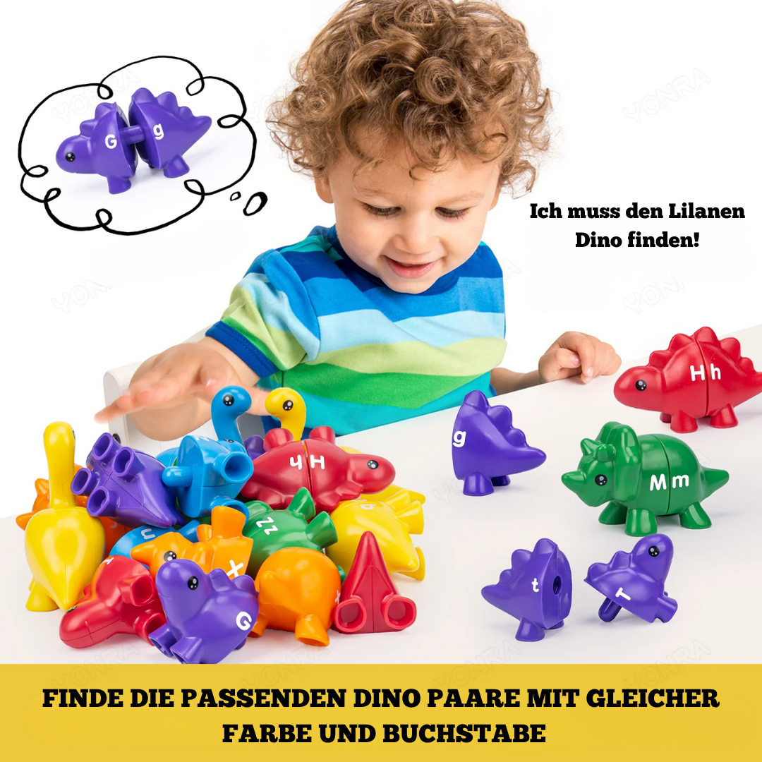 Dinosaurier Spielzeug – Montessori Lernspielzeug für Kinder ab 3 Jahren