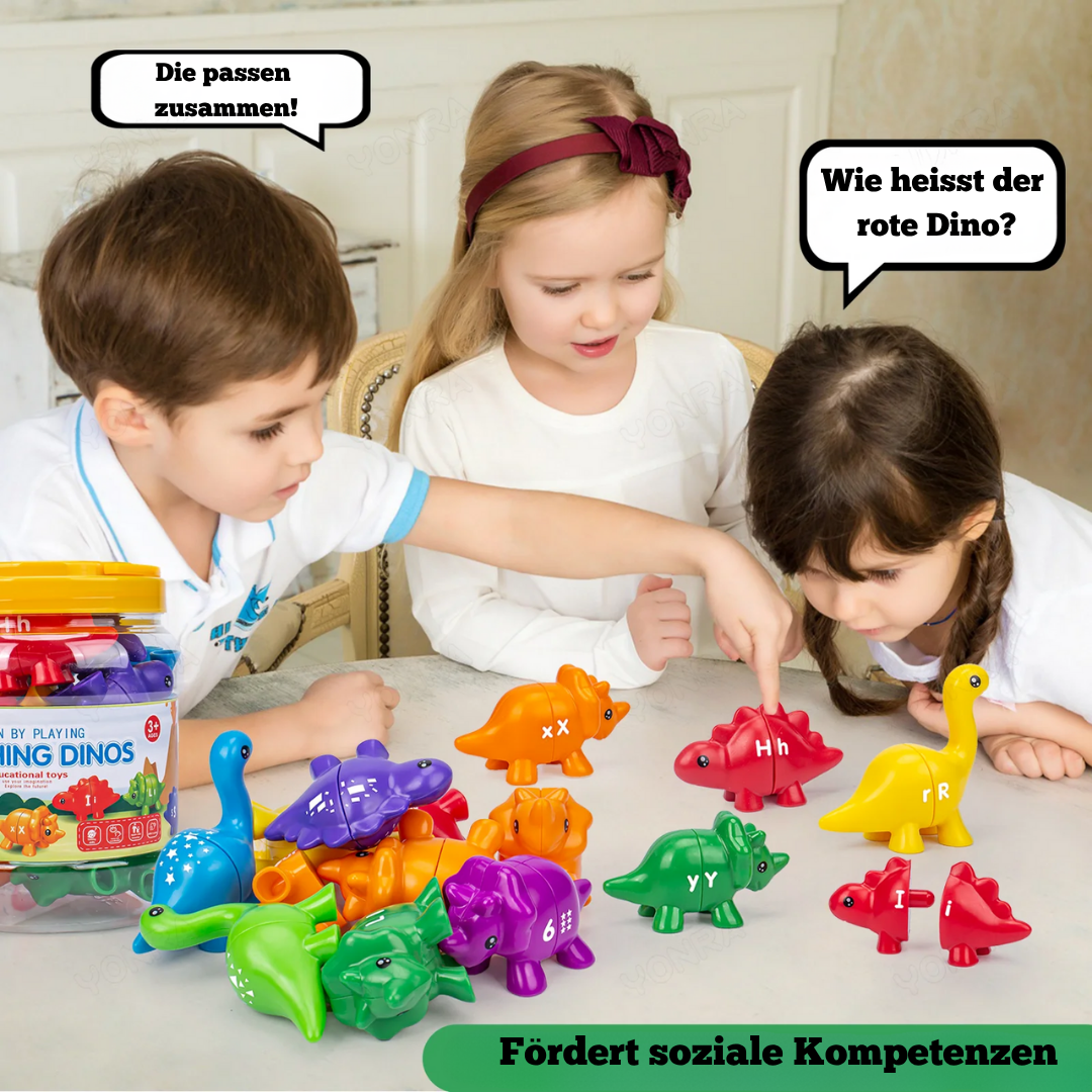 Dinosaurier Spielzeug – Montessori Lernspielzeug für Kinder ab 3 Jahren